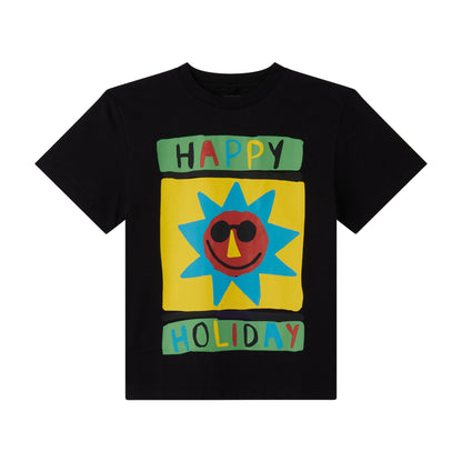 男童黑色Logo棉T恤