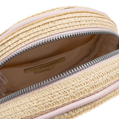 女童米色稻草单肩包(长17x宽17cm)