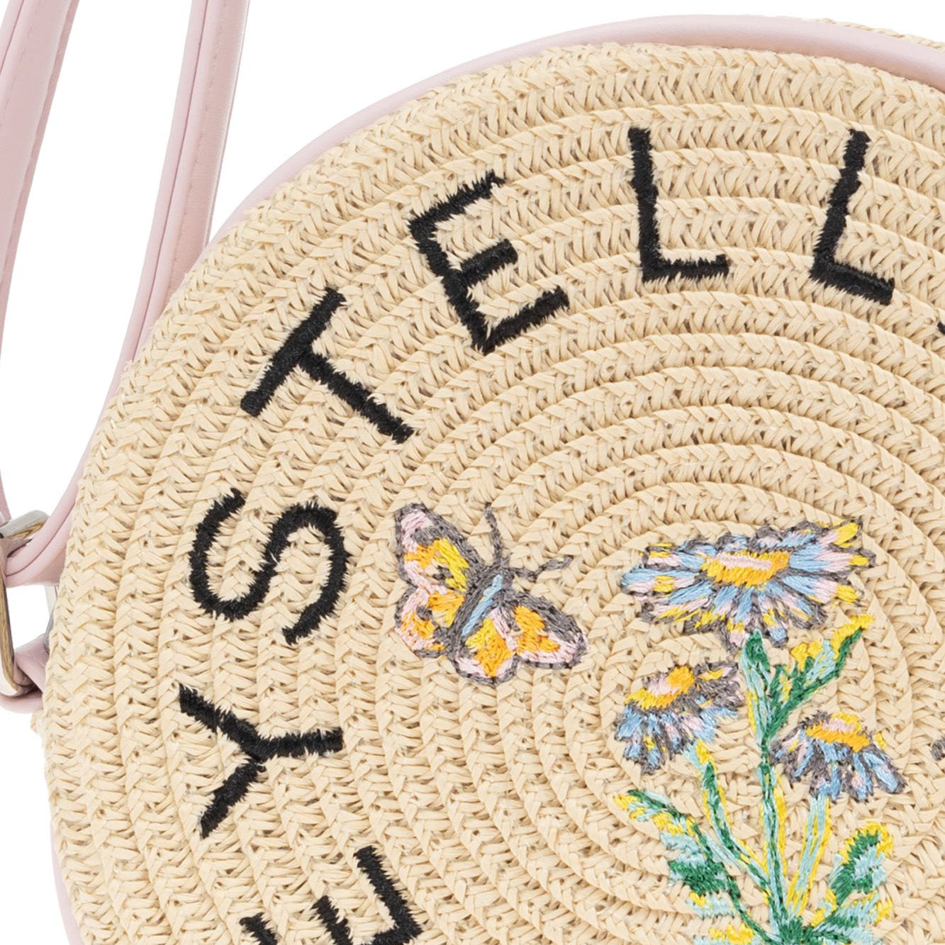 女童米色稻草单肩包(长17x宽17cm)