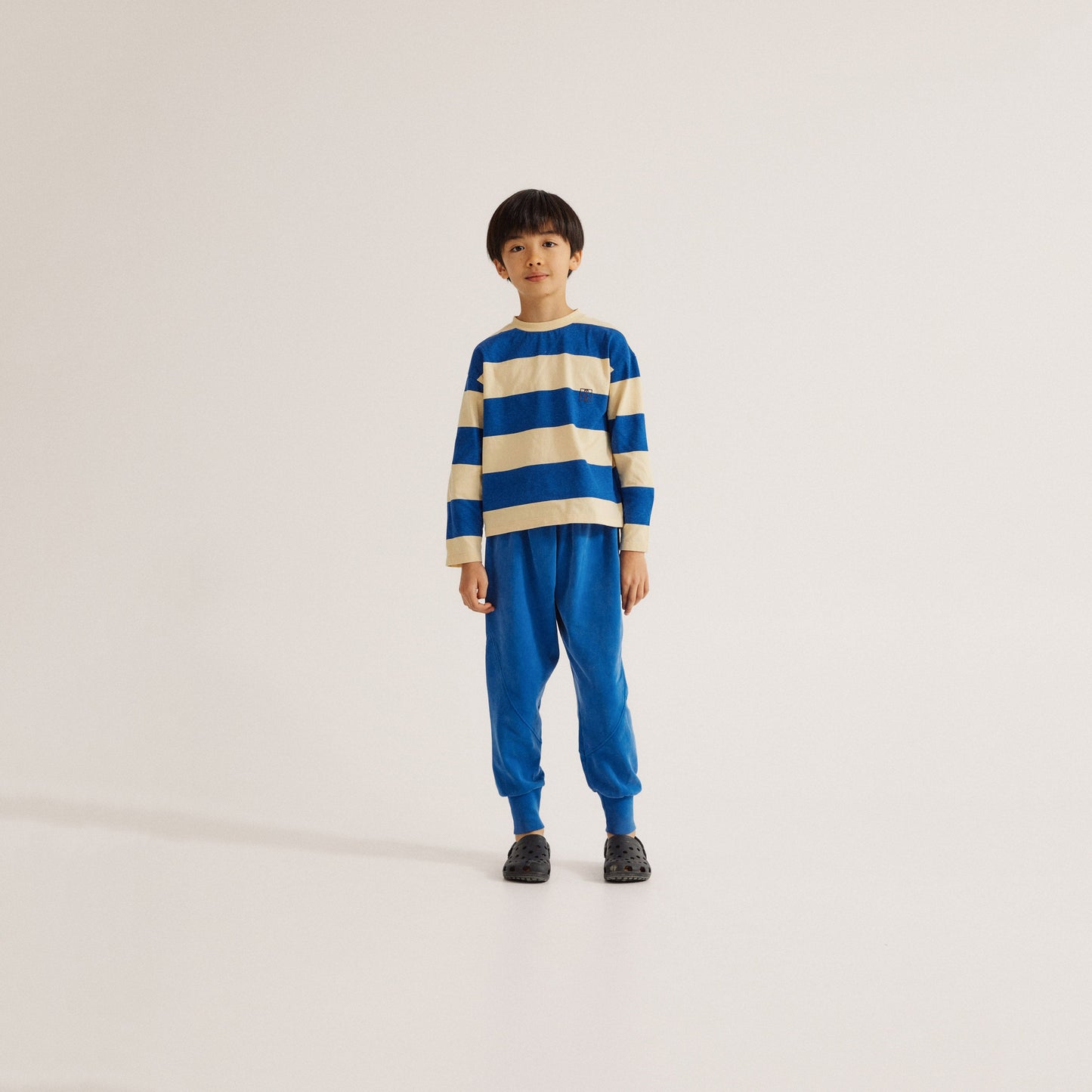 儿童蓝色棉长裤