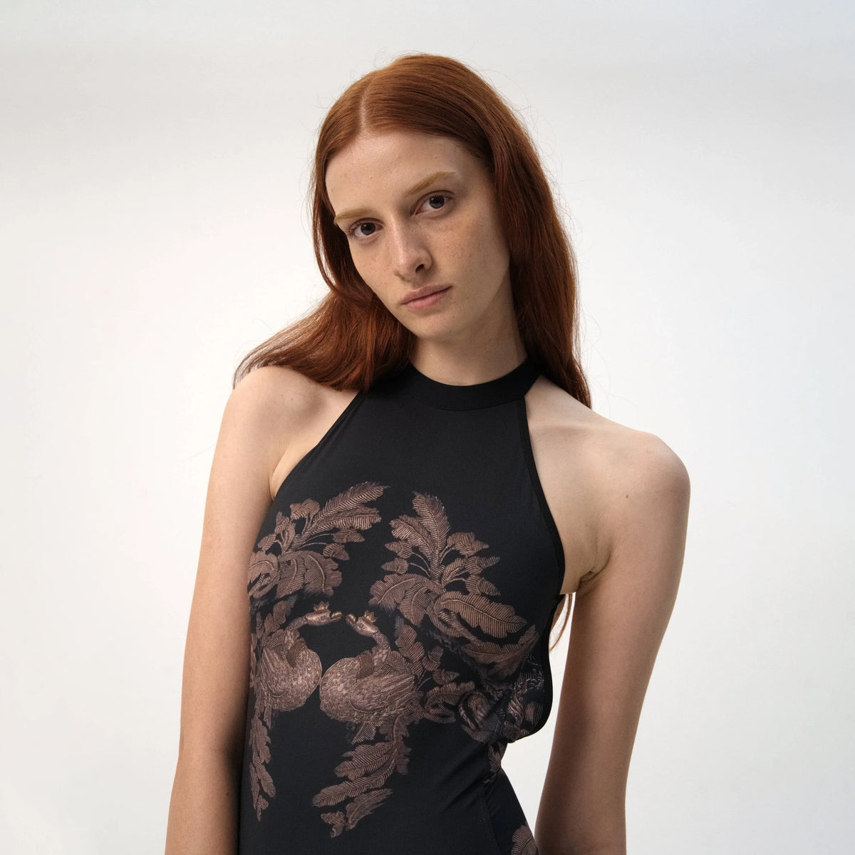 女士黑色挂脖芭蕾舞连体衣(R7_26.8/The Promise - Halter)