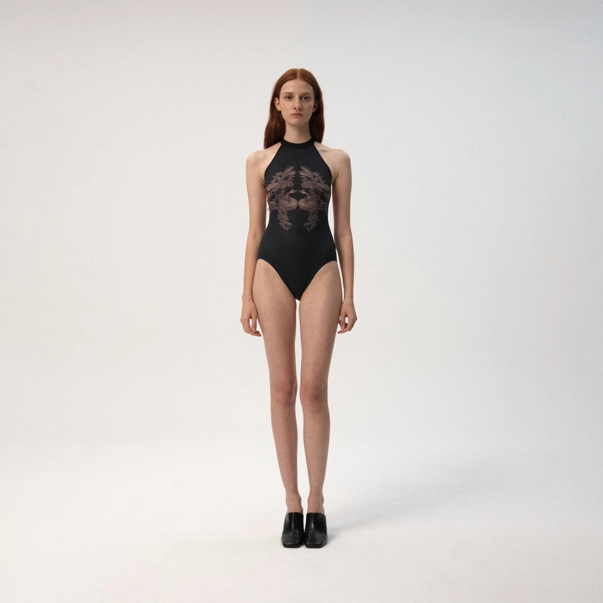 女士黑色挂脖芭蕾舞连体衣(R7_26.8/The Promise - Halter)