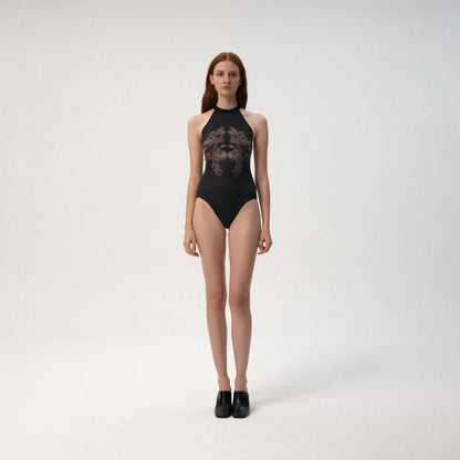 女士黑色挂脖芭蕾舞连体衣(R7_26.8/The Promise - Halter)