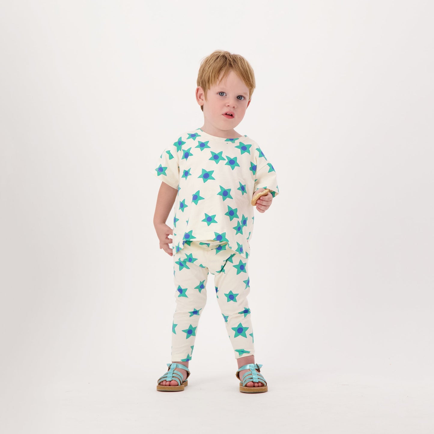 儿童白色星星棉T恤