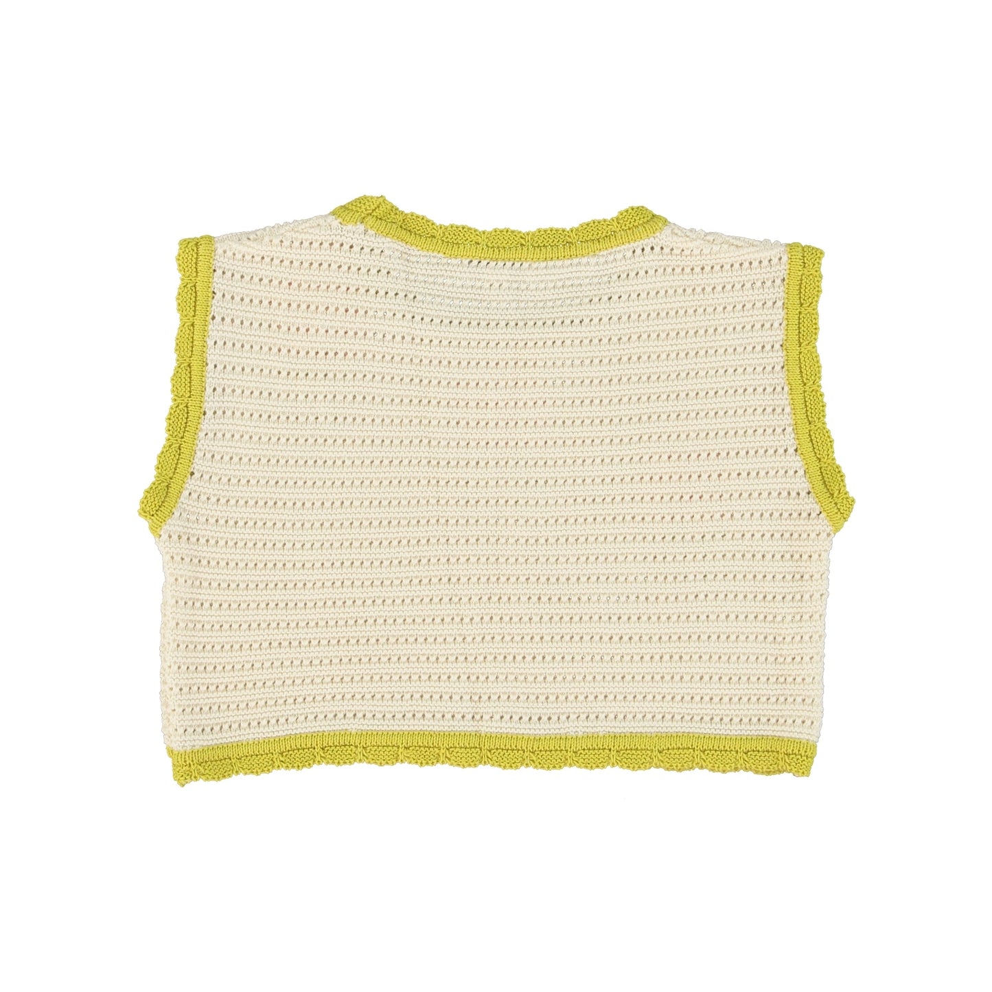 女童绿色花朵棉背心