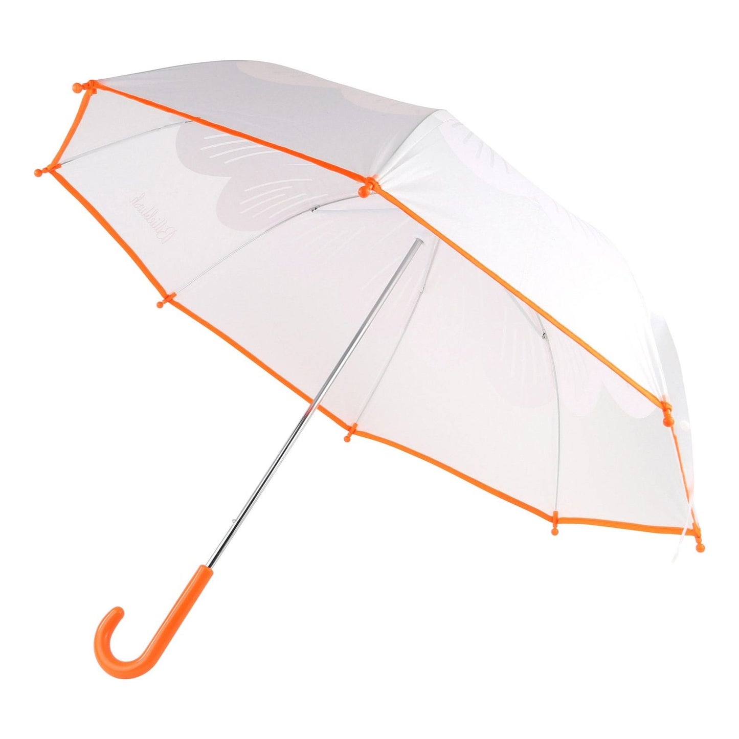 Girls Orange Transparent Umbrella