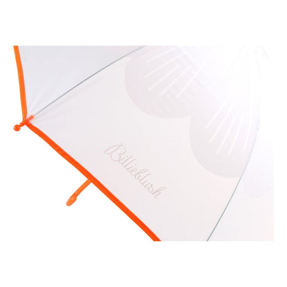 Girls Orange Transparent Umbrella
