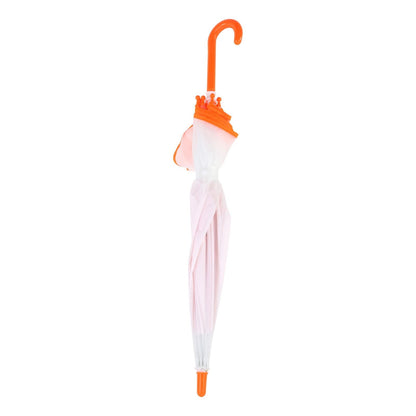 Girls Orange Transparent Umbrella