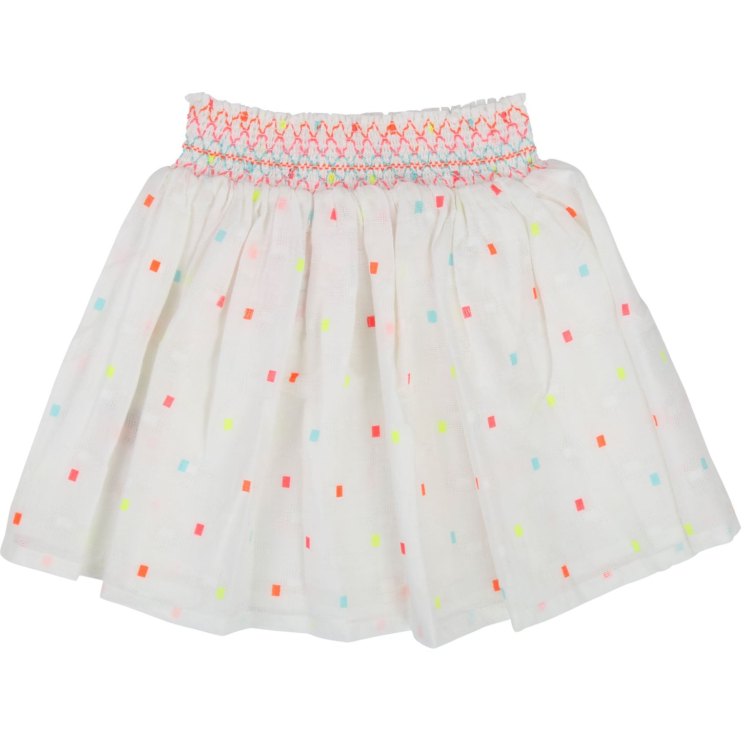 Girls White & Chromatic Ornament Skirt