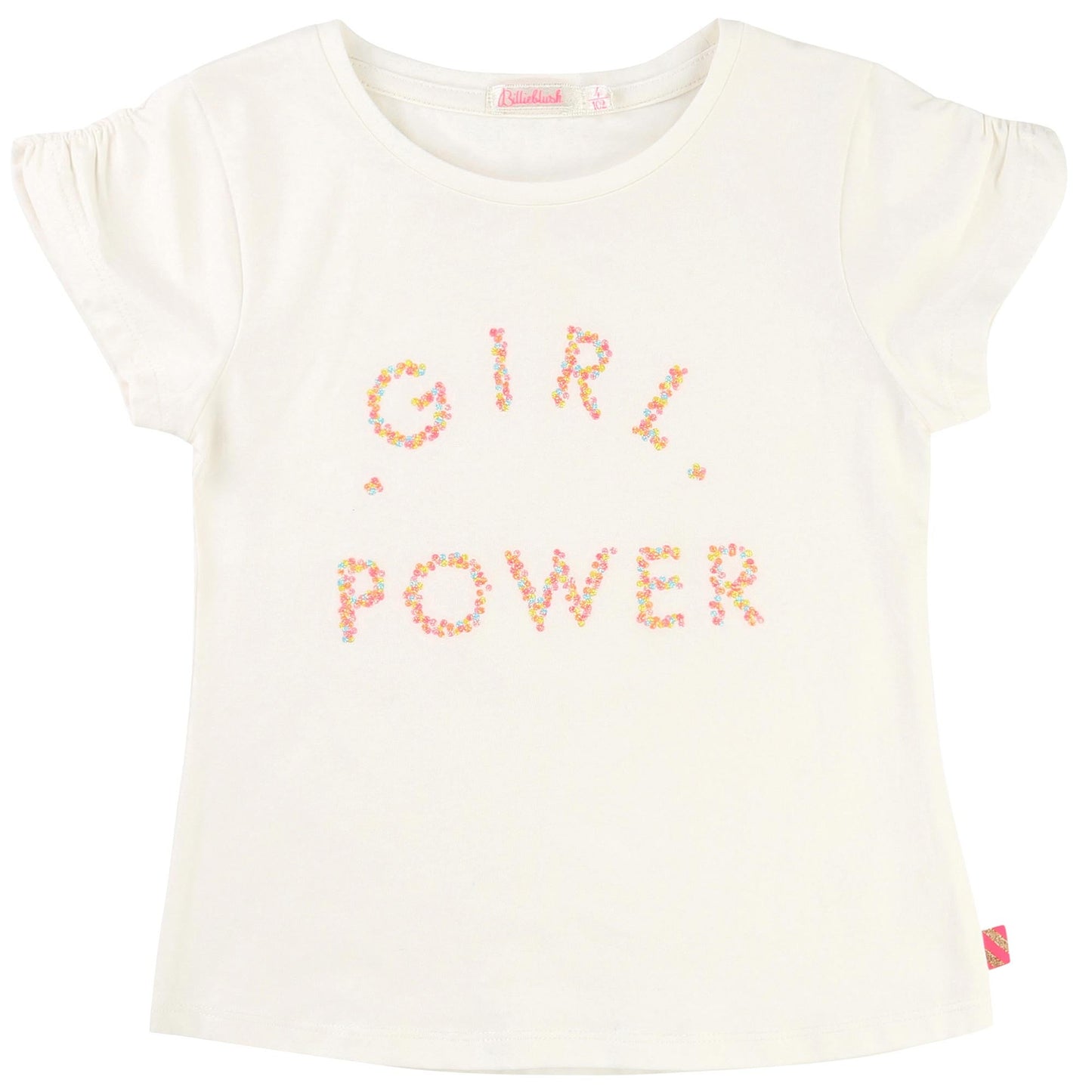 Girls White Cotton Jersey T-Shirt