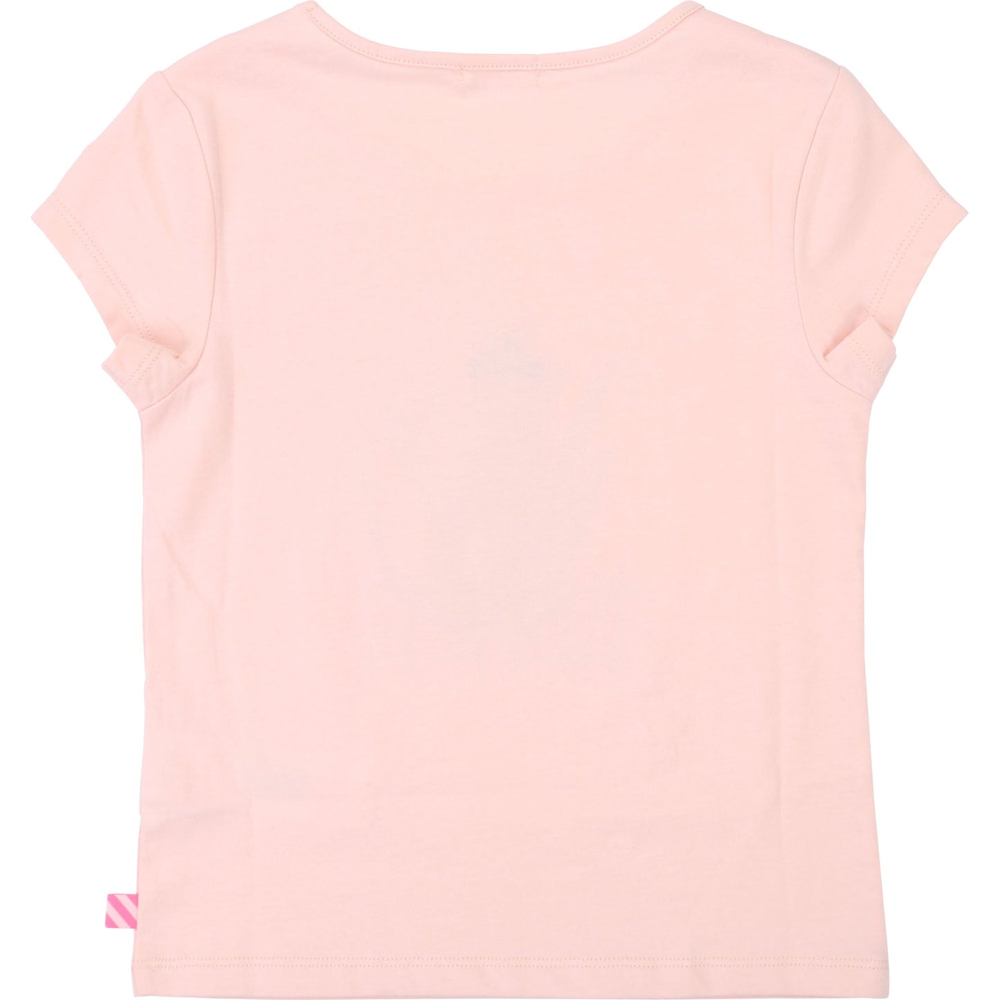Girls Pink Printed Cotton T-shirt