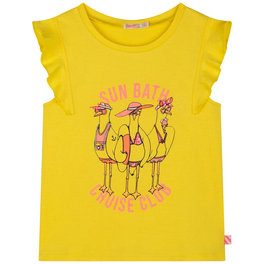 女童黄色LogoT恤