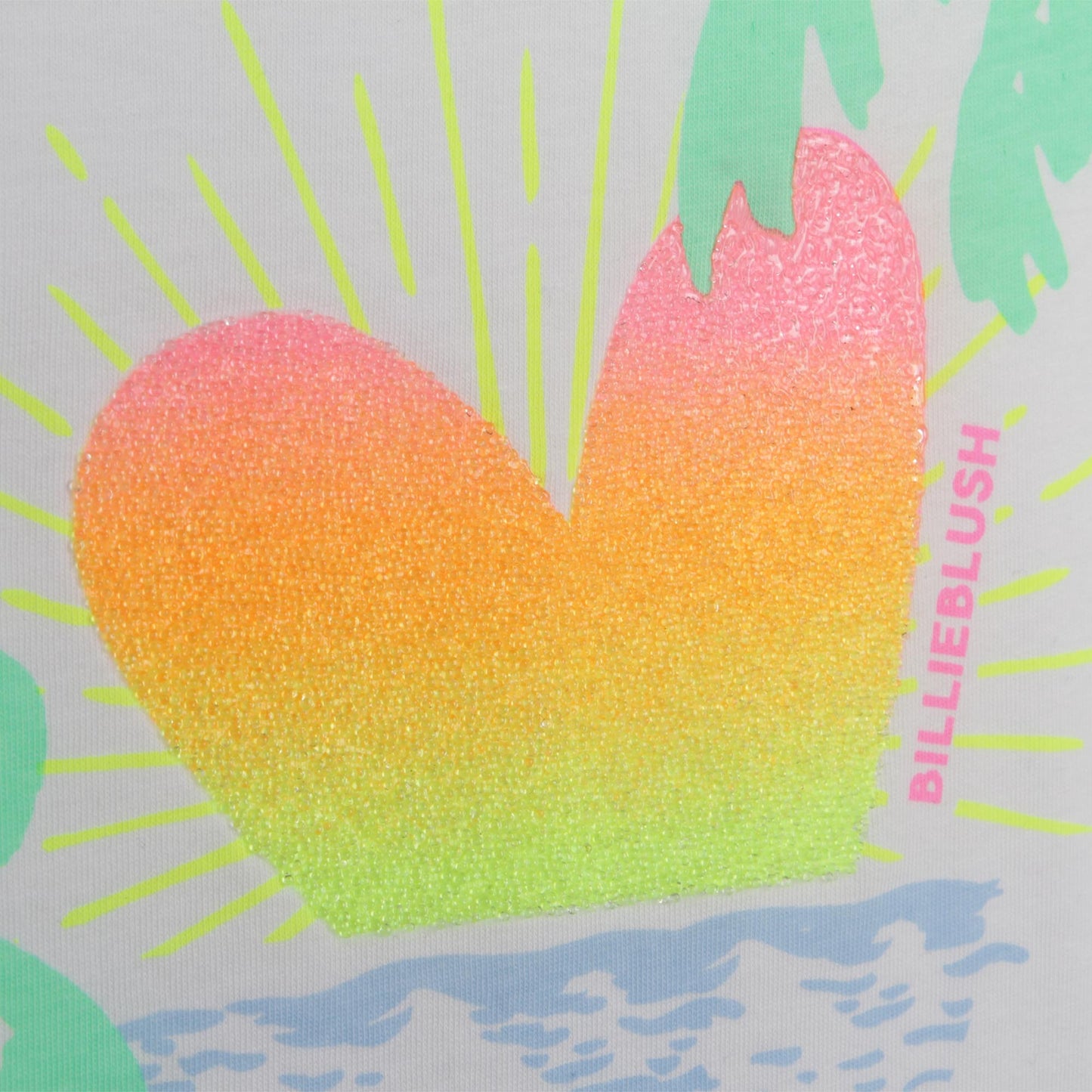 女童白色印花棉T恤