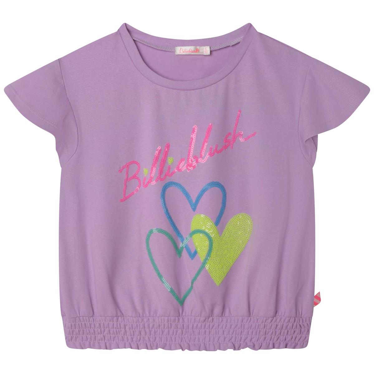 女童紫色Logo T恤