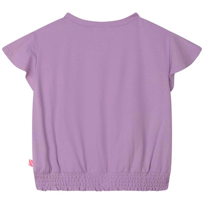 女童紫色Logo T恤