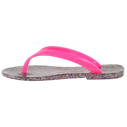 Girls Grey & Pink Flip-Flops