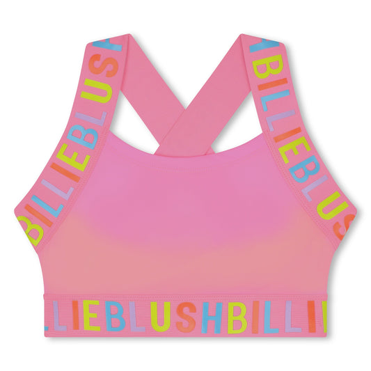 女童粉色Logo背心