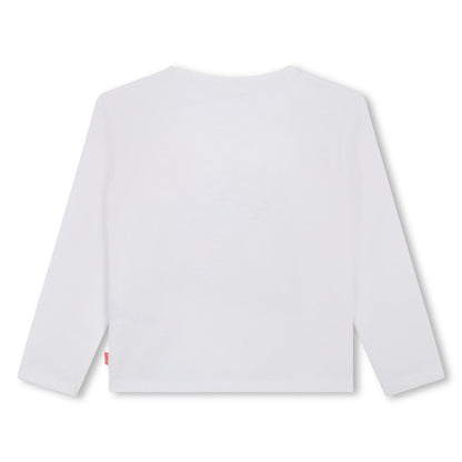 女童白色钻石棉T恤