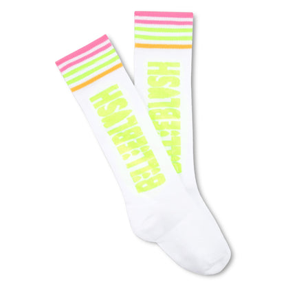 女童粉色&白色棉袜套装(2件)