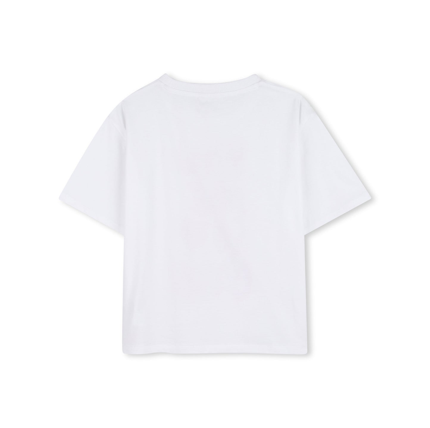 女童白色Logo棉T恤