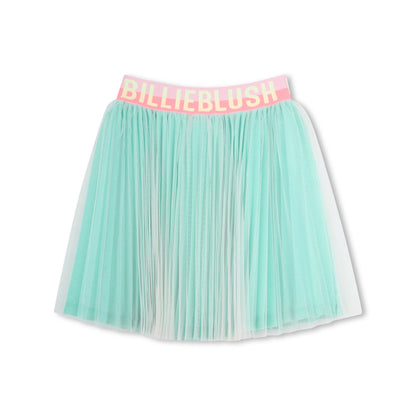 女童浅绿色薄纱短裙