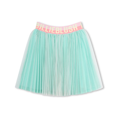 女童浅绿色薄纱短裙