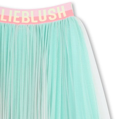 女童浅绿色薄纱短裙