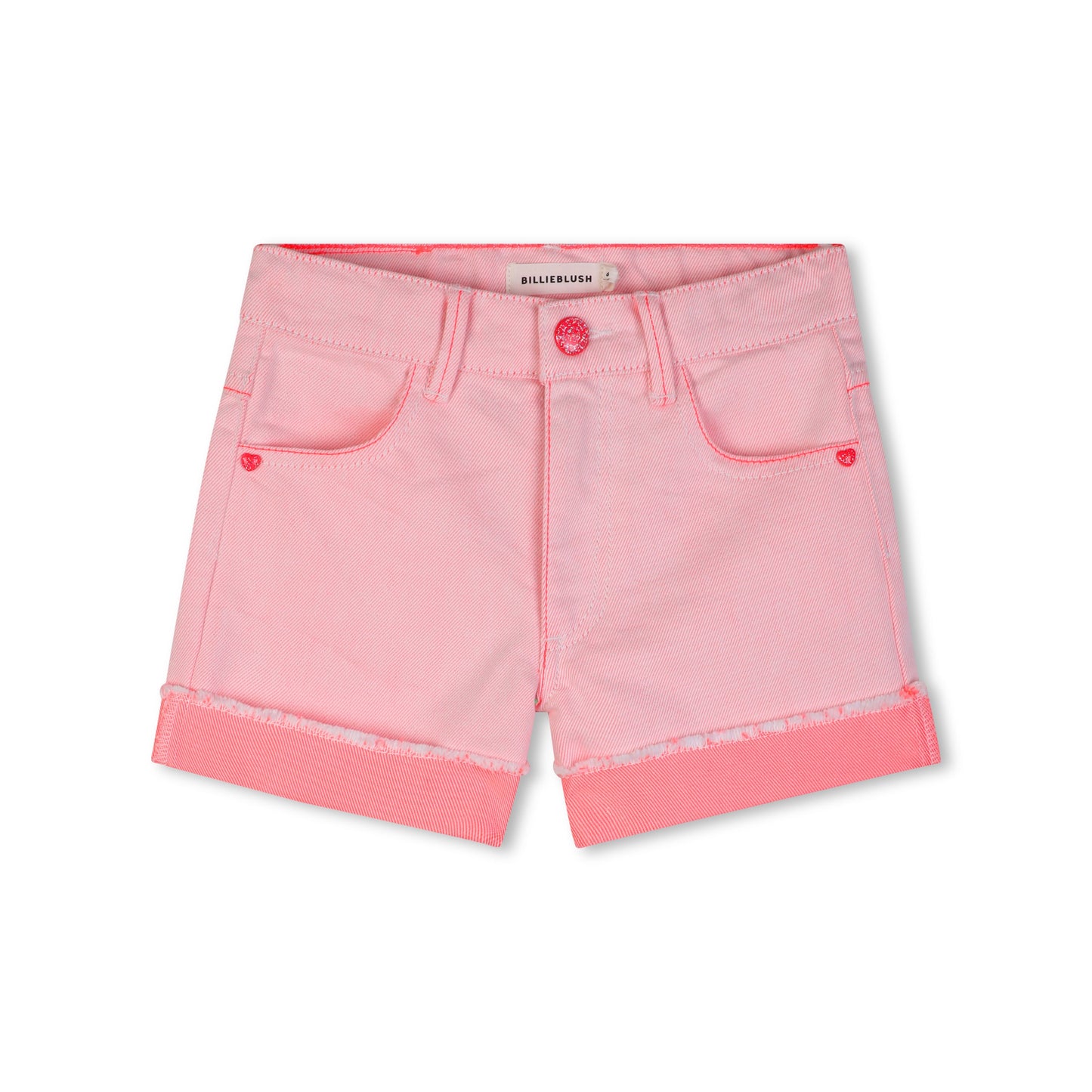 女童粉色棉短裤