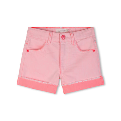 女童粉色棉短裤