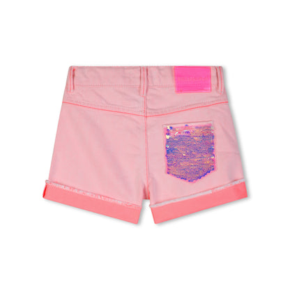 女童粉色棉短裤