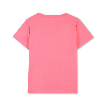 女童粉色亮片棉T恤