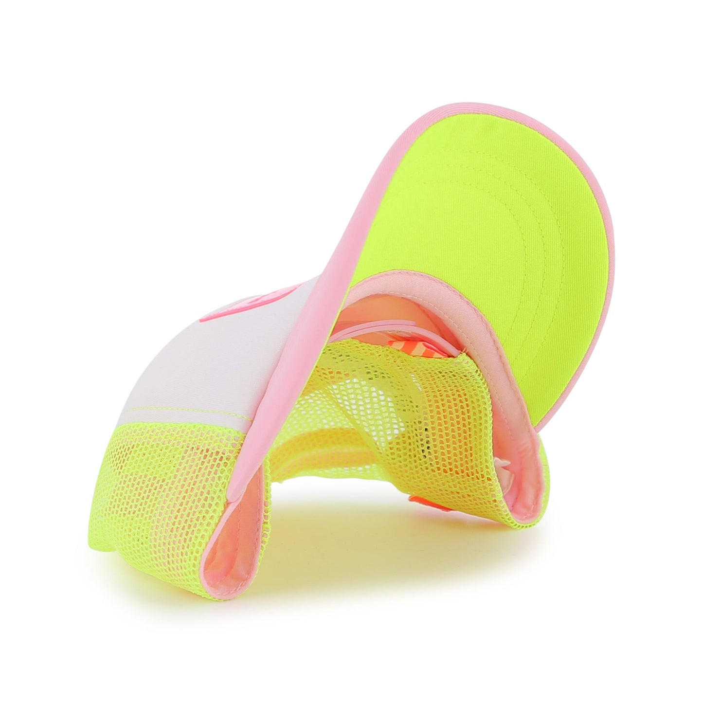 女童粉色&黄色网状棒球帽