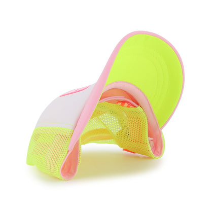 女童粉色&黄色网状棒球帽