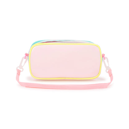 女童浅粉色印花单肩包(17 x 8 x 8cm)