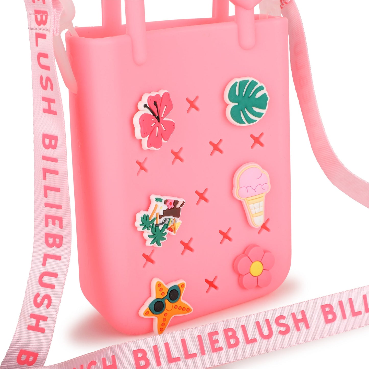 女童粉色热带徽章果冻包(15.5 x 11.5 x 5 cm)