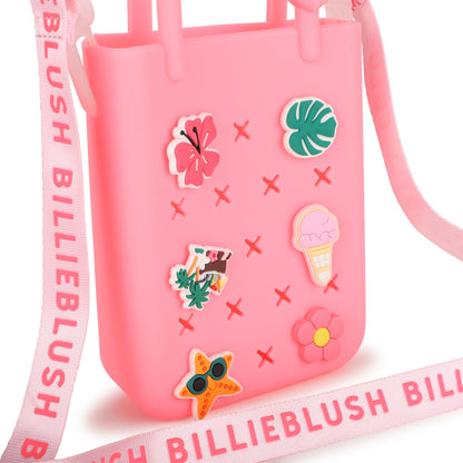 女童粉色热带徽章果冻包(15.5 x 11.5 x 5 cm)