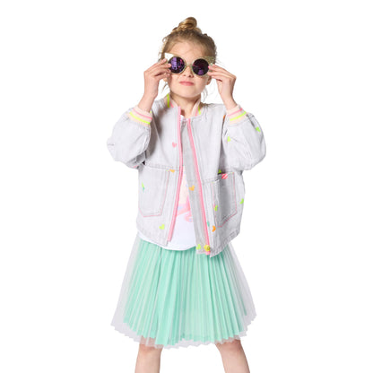 女童闪光绿色蝴蝶太阳镜(UV400)