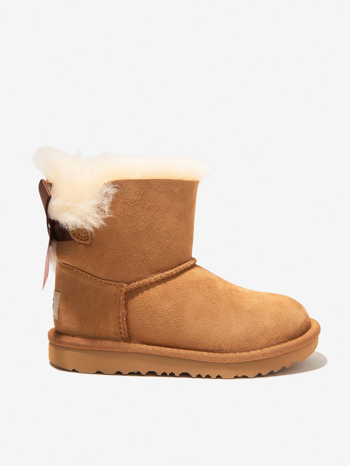 UGG 女童 Mini Bailey Bow II 靴子（棕色）