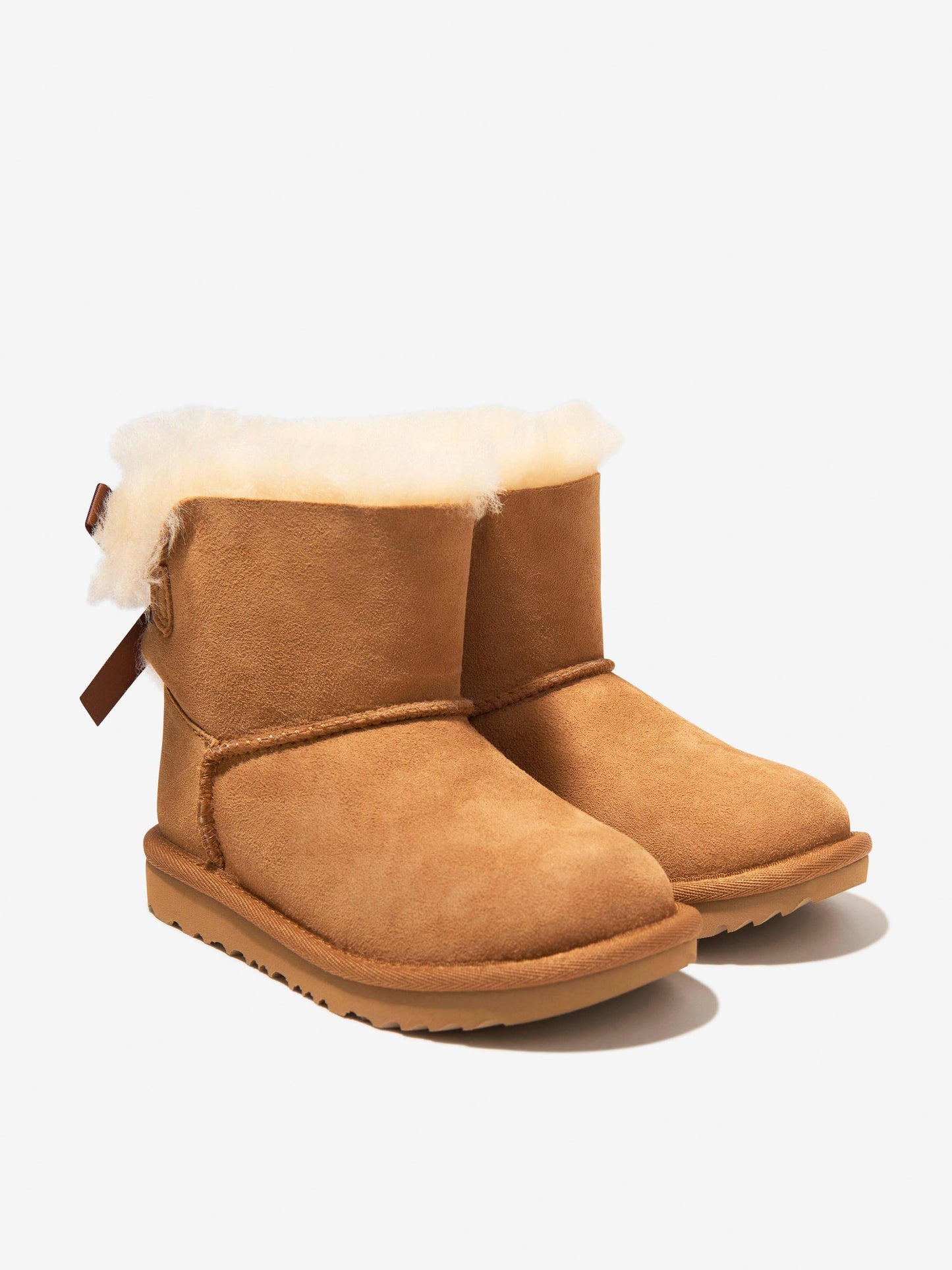 UGG 女童 Mini Bailey Bow II 靴子（棕色）