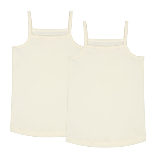 女童白色棉背心套装(2件)