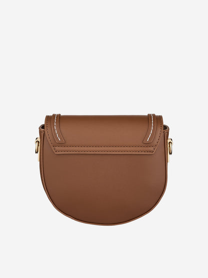 Valentino Girls Tonga Re 翻盖包 棕色（17.5 厘米）