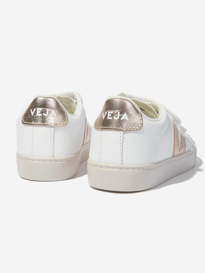 Veja Kids ChromeFree 皮革 Esplar 运动鞋（白色）
