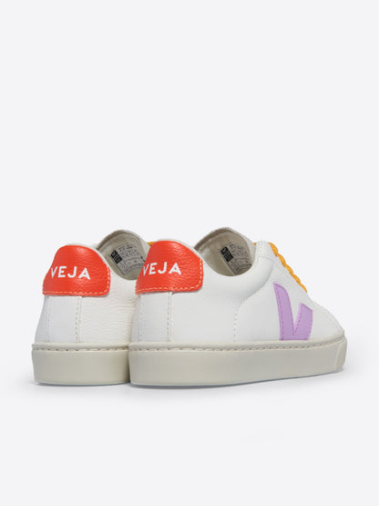 Kids Laces Leather Esplar Trainers in White