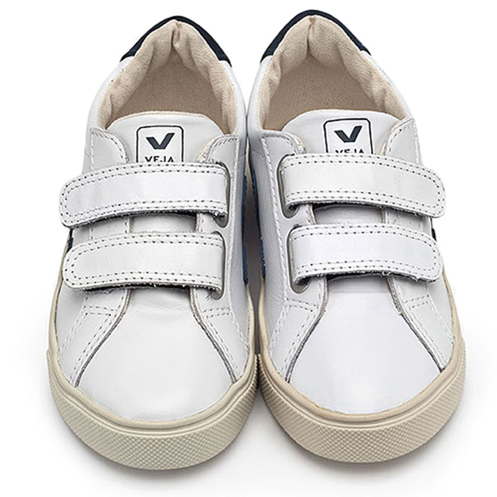 Boys & Girls White Velcro Skateboard Shoes