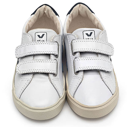 Boys & Girls White Velcro Skateboard Shoes