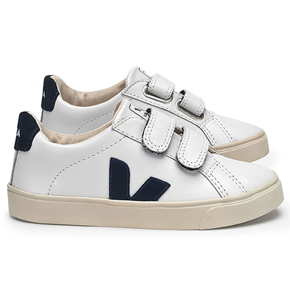 Boys & Girls White Velcro Skateboard Shoes