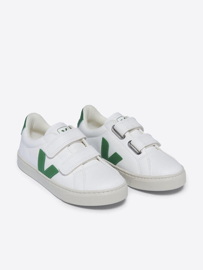 Veja Kids Esplar ChromeFree Leather Trainers in White