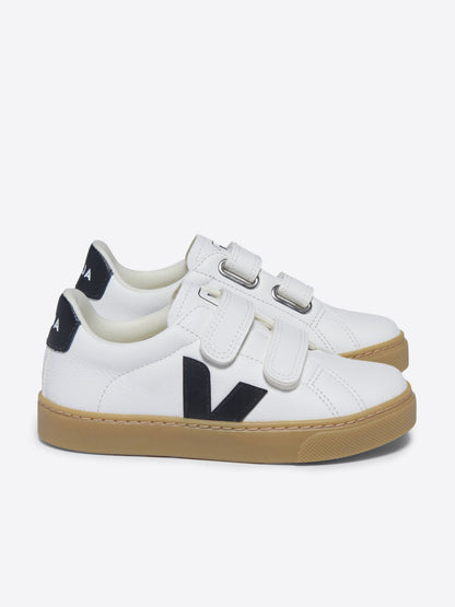 Veja Kids Esplar ChromeFree Leather Trainers in White