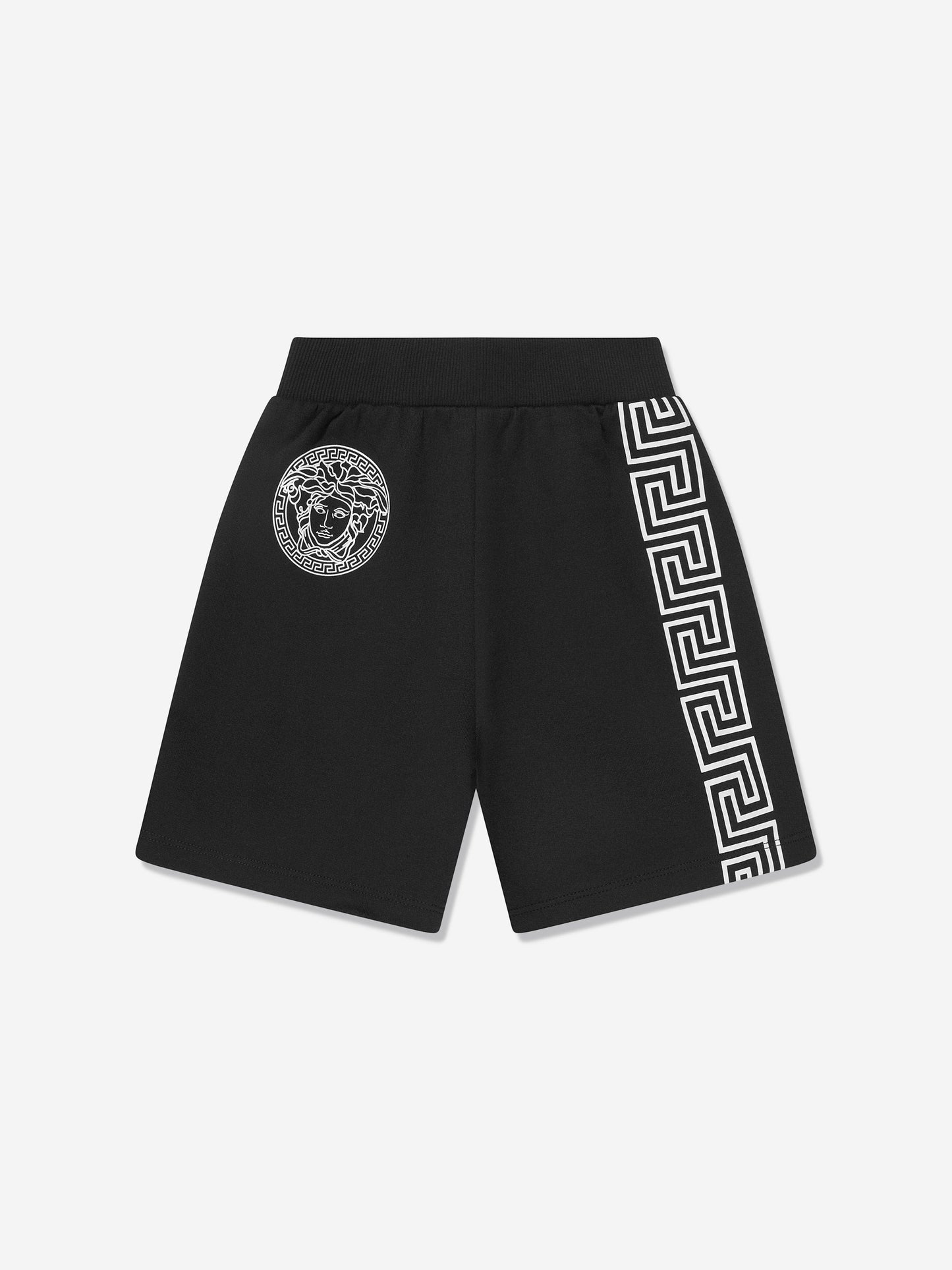 Versace Boys La Greca Logo Shorts in Black