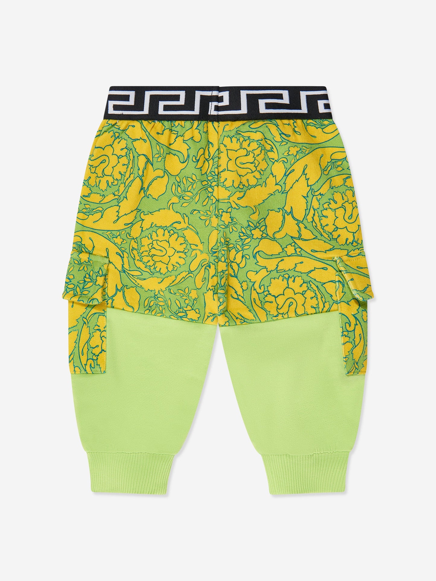 Versace 男婴 Barocco 绿色慢跑裤